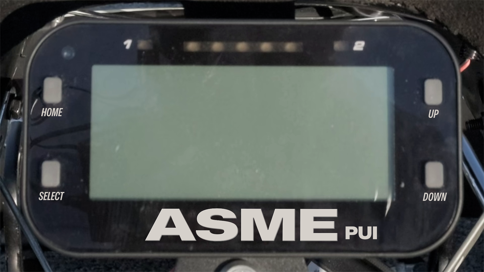 ASME PUI MyChron instrument with Home, Select, Up and Down controls